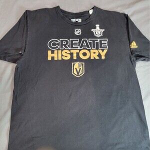 NHL Vegas Golden Knights Create History T-Shirt Black XL Playoffs Adidas
